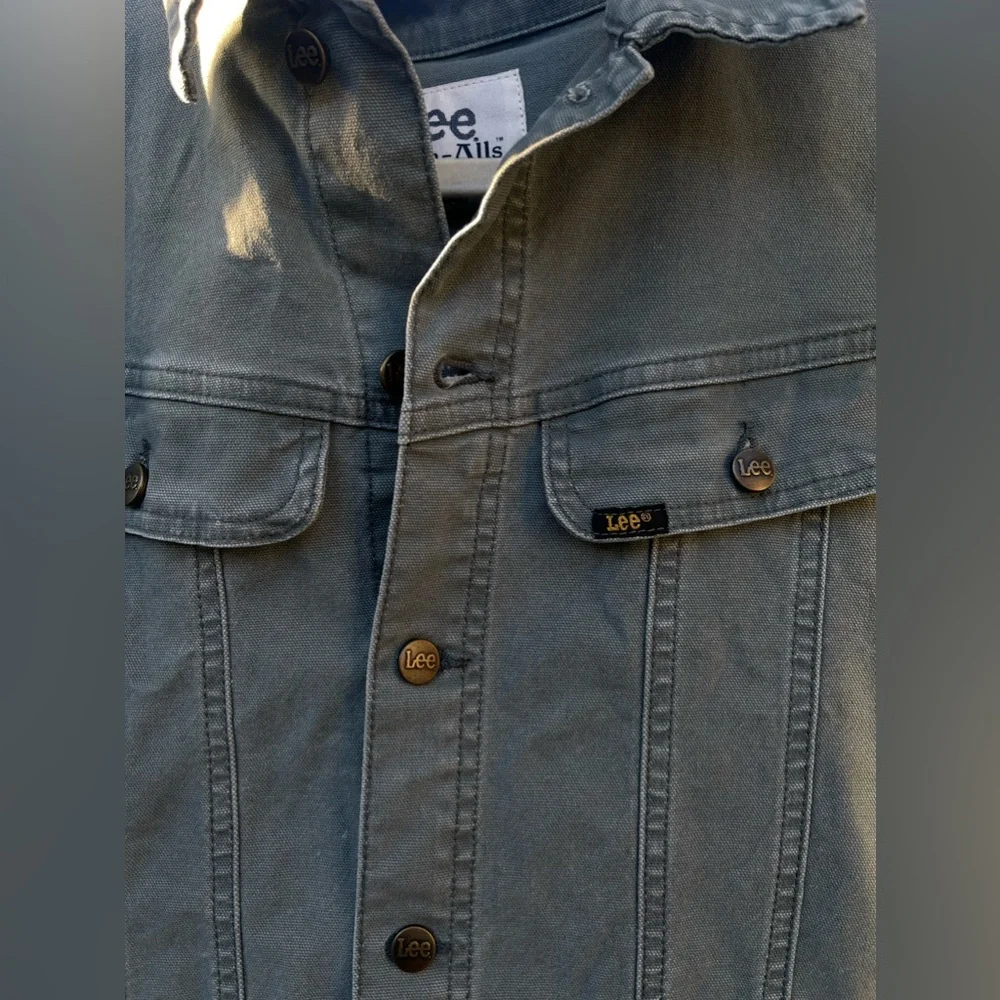 Lee Union Alls Denim Romper in Olive Green Medium - Picture 3 of 10
